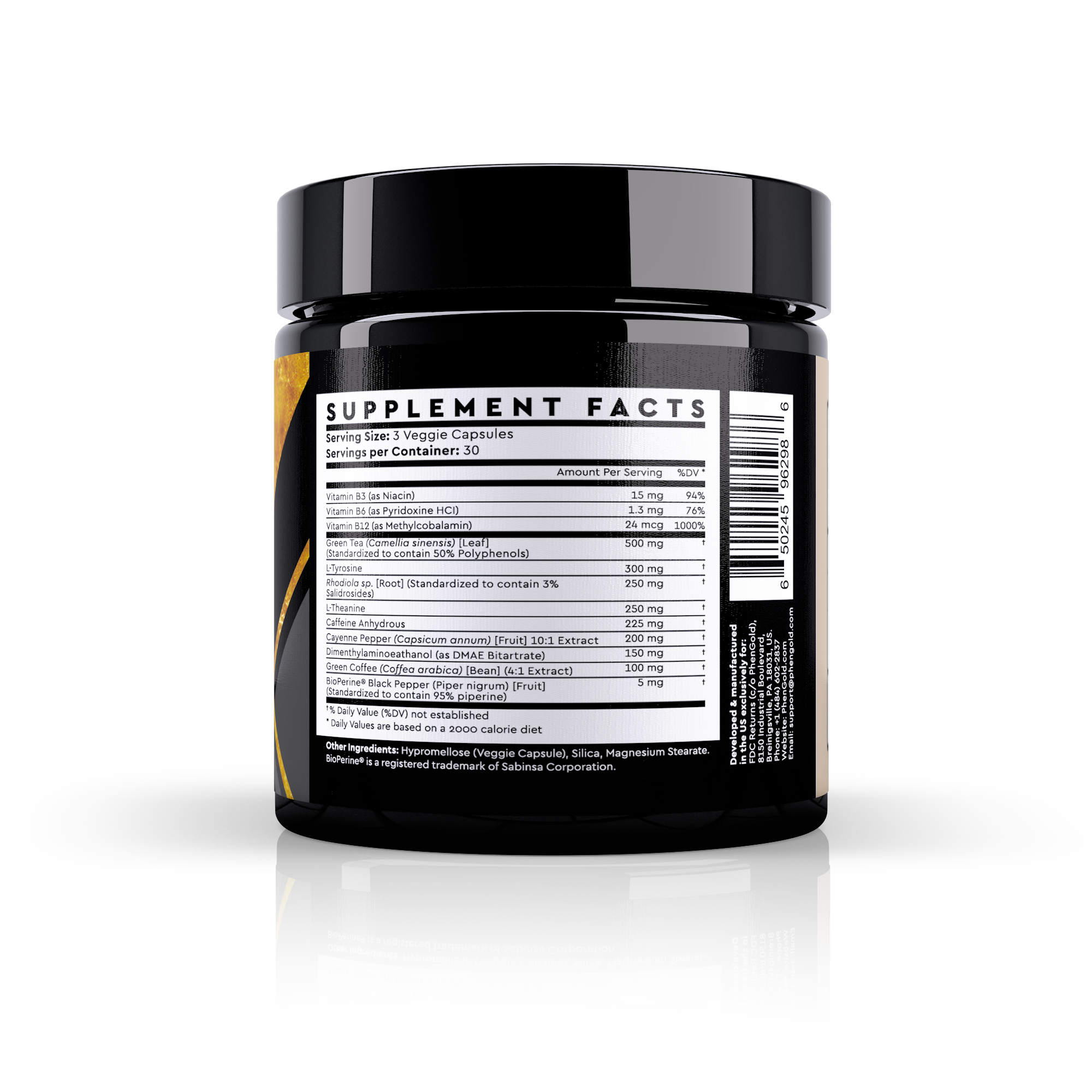 Phen Gold Review Nutrition Panel